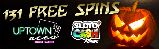 131 free spins at slotocash or uptown aces